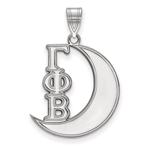 Sterling Silver Gamma Phi Beta Medium Pendant - Picture 1 of 3
